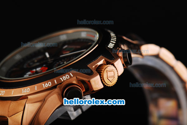 Tag Heuer Carrera Quartz Full Rose Gold with Brown Dial-Small Calendar-New Version - Click Image to Close